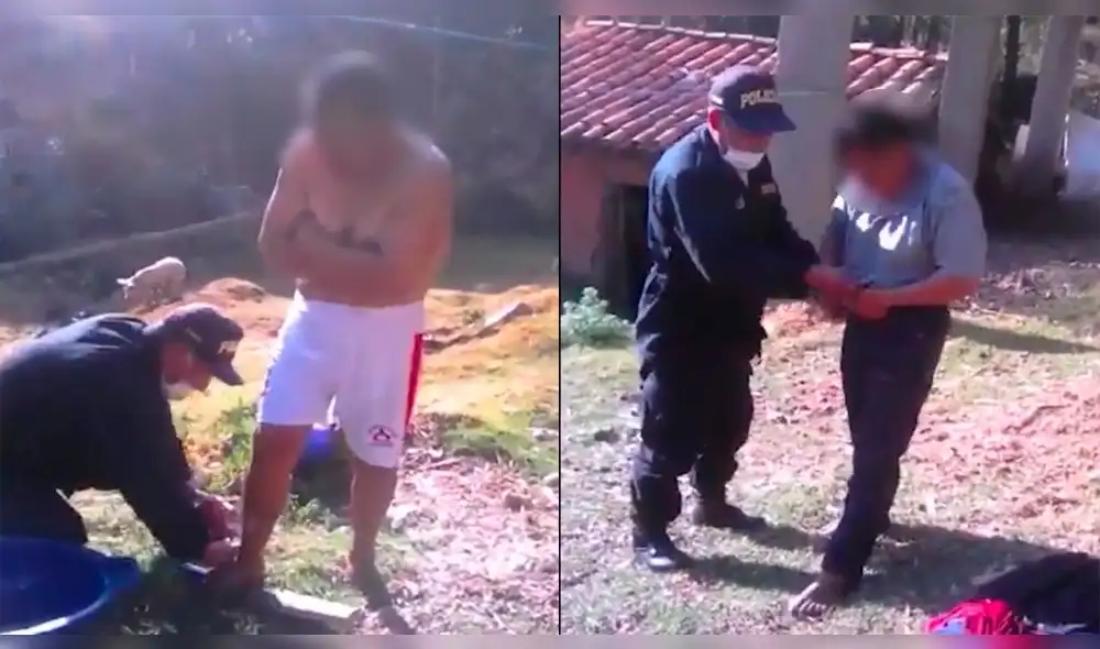 Gesto de suboficial Daniel Pocco Cuaresma fue reconocido por la institución policial. Fuente: Twitter Policía Nacional del Perú.