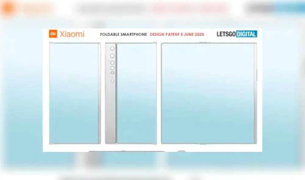 El modelo de esta patente de Xiaomi recuerda mucho al Huawei Mate XS.