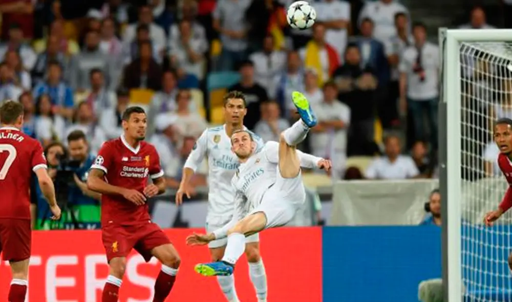 El atacante galés recordó el golazo que convirtió en la final de la Champions League 2017-18 ante el Liverpool desde la comodidad de su hogar.