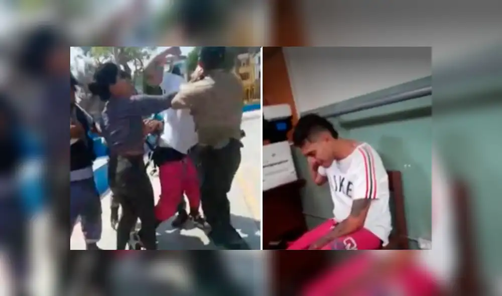 Venezolano agredió a policía en Los Olivos. Foto: Captura/América