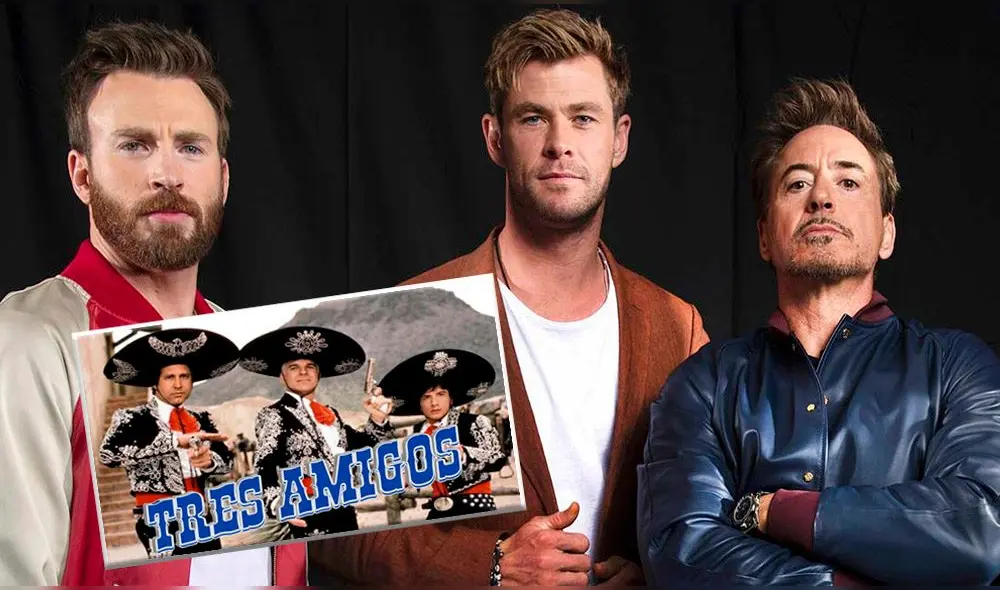 Chris Hemsworth quiere remake de Tres amigos junto a Chris Evans y Robert Downey Jr