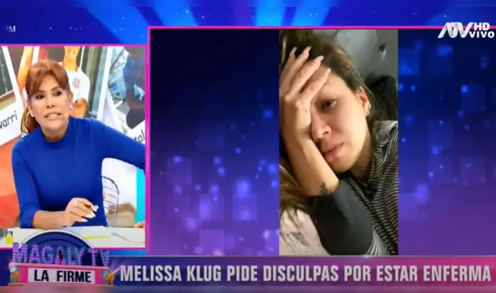 Melissa Klug posterga entrevista. Foto: captura de ATV