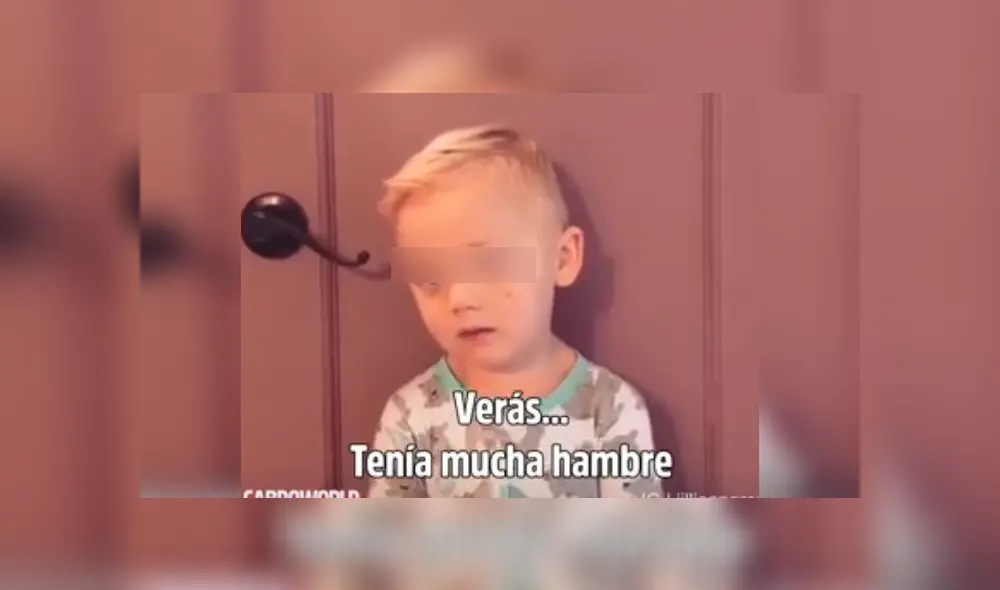 Video es viral en Facebook. La mamá llamó a un lado al pequeño y le pidió perdón por haberse comida todas sus golosinas, sin imaginar la curiosa respuesta que le daría este