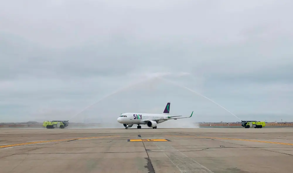 Sky Perú retomó vuelos internacionales. Foto: Sky Perú. Sky Perú retomó vuelos internacionales. Foto: Sky Perú.