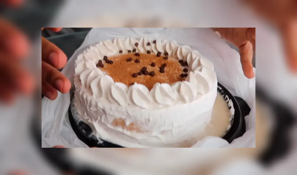 Desliza las imágenes para ver cómo luce este costoso postre vendido por delivery en Lima. Fotocapturas: Desbalanceados/YouTube