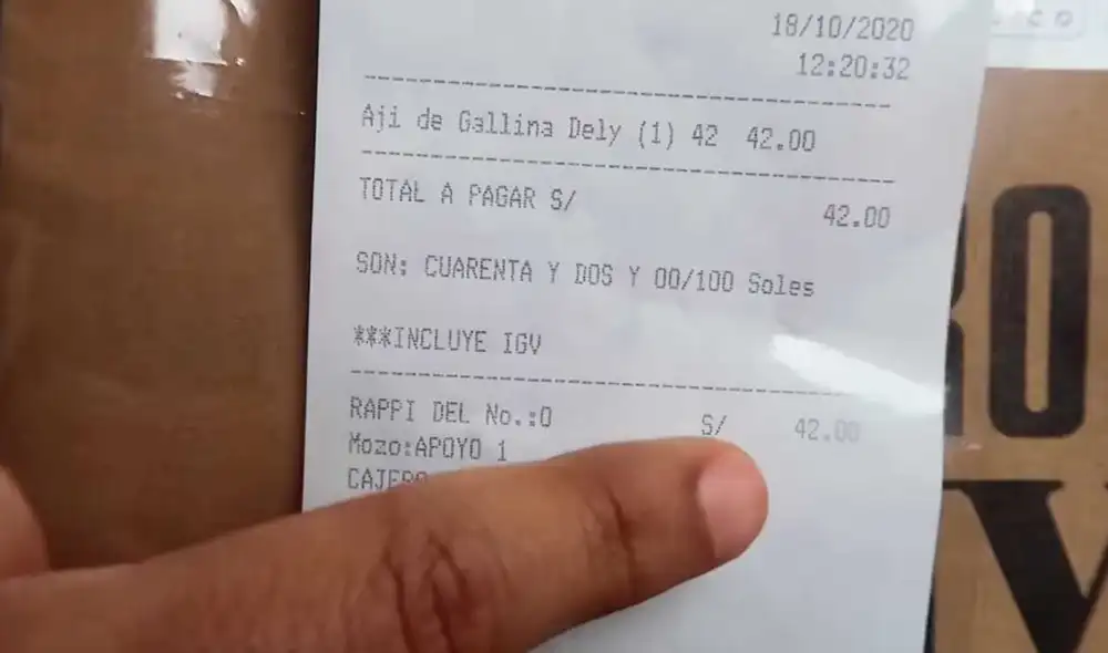 Desliza las imágenes para ver cómo luce este ají de gallina que tiene un costo de 42 soles. Foto: Captura de YouTube/Desbalanceados