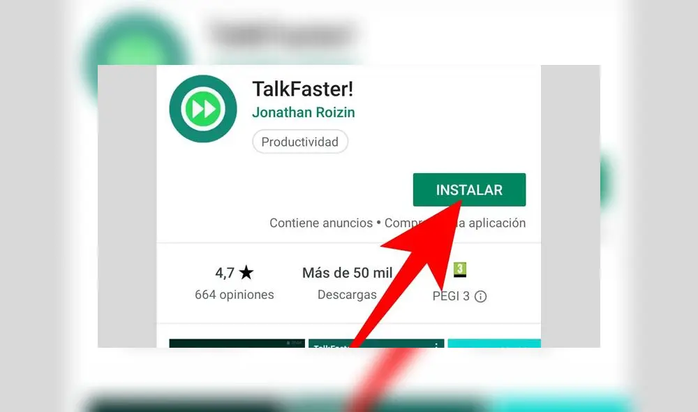 TalkFaster! te ayuda a acelerar los audios.