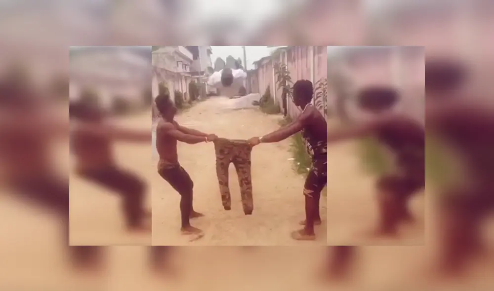 En Facebook, un chico aplicó arriesgadas piruetas para ponerse de forma rápida un pantalón. En Facebook, un chico aplicó arriesgadas piruetas para ponerse de forma rápida un pantalón.