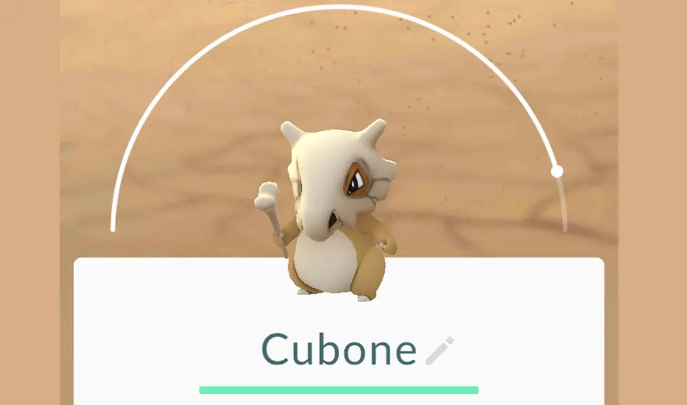 Martes 3 de noviembre de 2020: Cubone. Foto: Niantic Martes 3 de noviembre de 2020: Cubone. Foto: Niantic