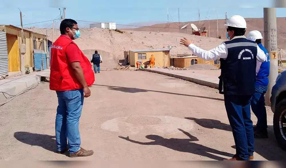 Se trata la obra de mantenimiento de infraestructura hidráulica en el distrito de Locumba. Foto: Contraloría.
