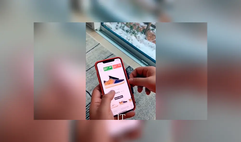 Desliza las fotografías para ver el increíble ‘truco’ que usó este joven para comprar zapatillas por Internet. Foto: Captura: TikTok Desliza las fotografías para ver el increíble ‘truco’ que usó este joven para comprar zapatillas por Internet. Foto: Captura: TikTok