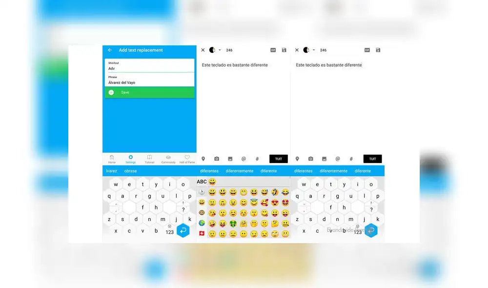 Matriz hexagonal con gestos. Matriz hexagonal con gestos.