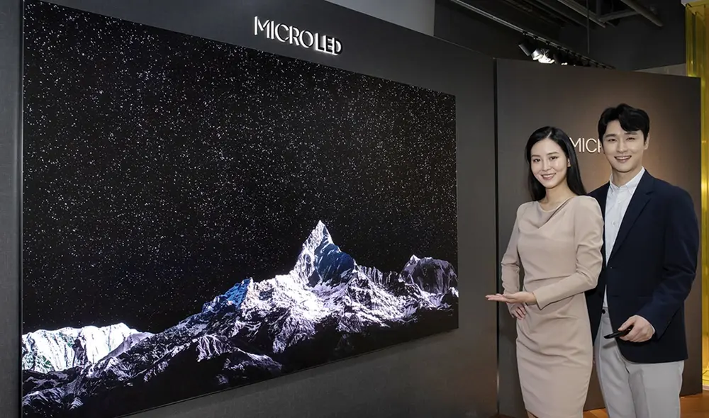 Presentación oficial del nuevo televisor MicroLED de 110". Foto: Samsung