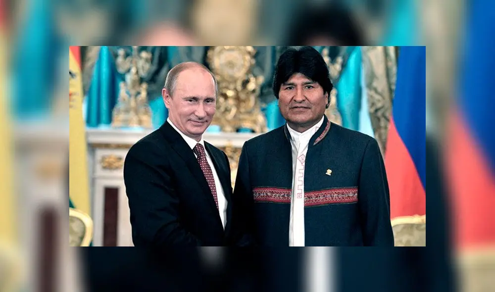 Vladímir Putin, presidente de Rusia, junto a Evo Morales. Foto: difusión Vladímir Putin, presidente de Rusia, junto a Evo Morales. Foto: difusión