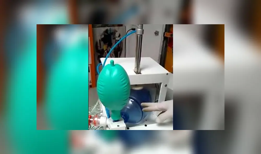 Dos ecuatorianos crearon un respirador artificial con el fin de ayudar en la emergencia del coronavirus. Foto: Captura