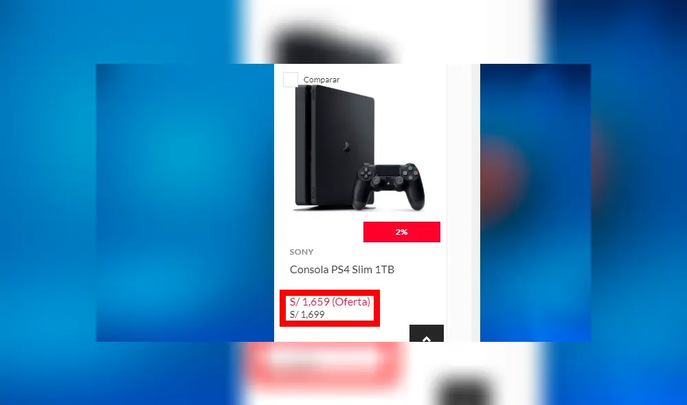 Precio de PS4 Slim sin el combo. Precio de PS4 Slim sin el combo.