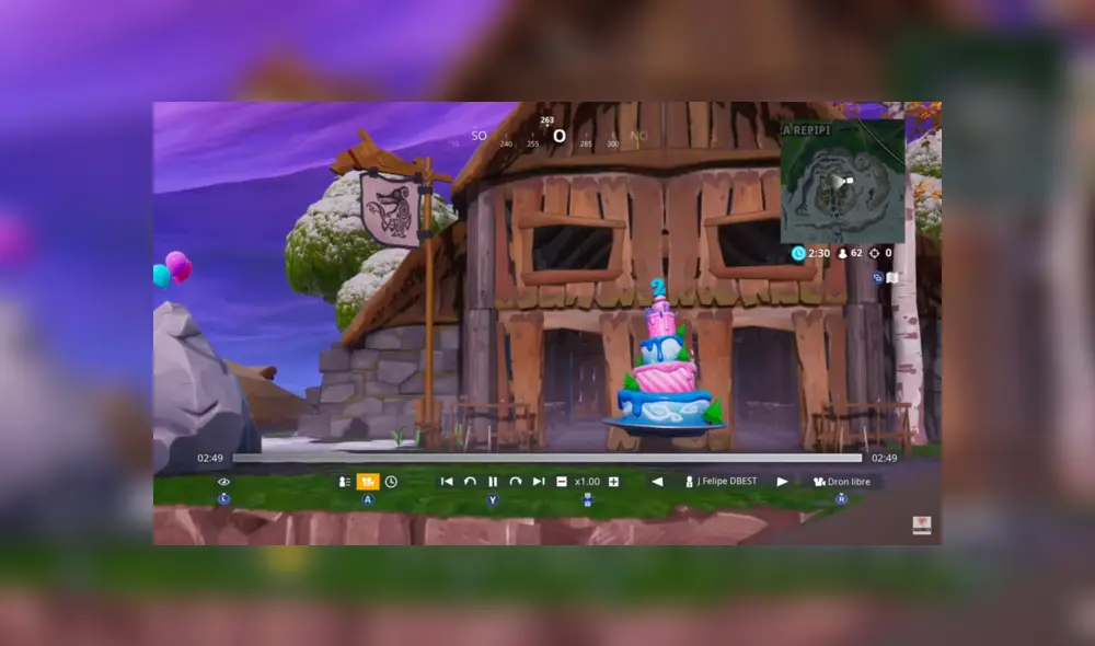 Descubre dónde están los pasteles de cumpleaños por el evento de segundo aniversario de Fortnite. Reclama las recompensas bailando delante de los mismos. Descubre dónde están los pasteles de cumpleaños por el evento de segundo aniversario de Fortnite. Reclama las recompensas bailando delante de los mismos.