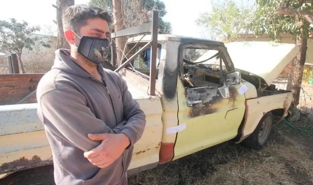 Quemaron la camioneta de un bombero porque pensaron que tenía coronavirus. Foto: La Crónica