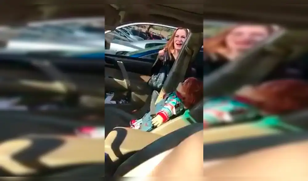 Facebook: mujer encuentra a 'Chucky' en su auto y su reacción hace reír a miles [VIDEO]
