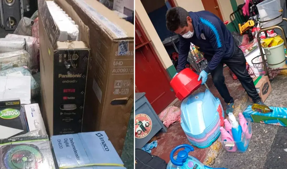 Integrante de la Policía Nacional se había apropiado de varios bienes saqueados. Foto: PNP