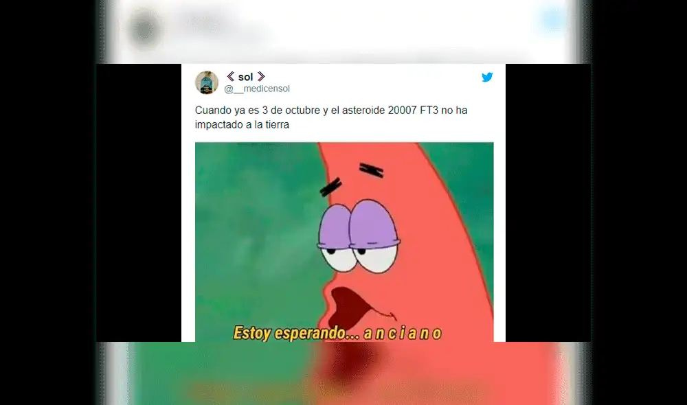 Memes por el paso cercano del meteorito F30. Foto:Twitter Memes por el paso cercano del meteorito F30. Foto:Twitter