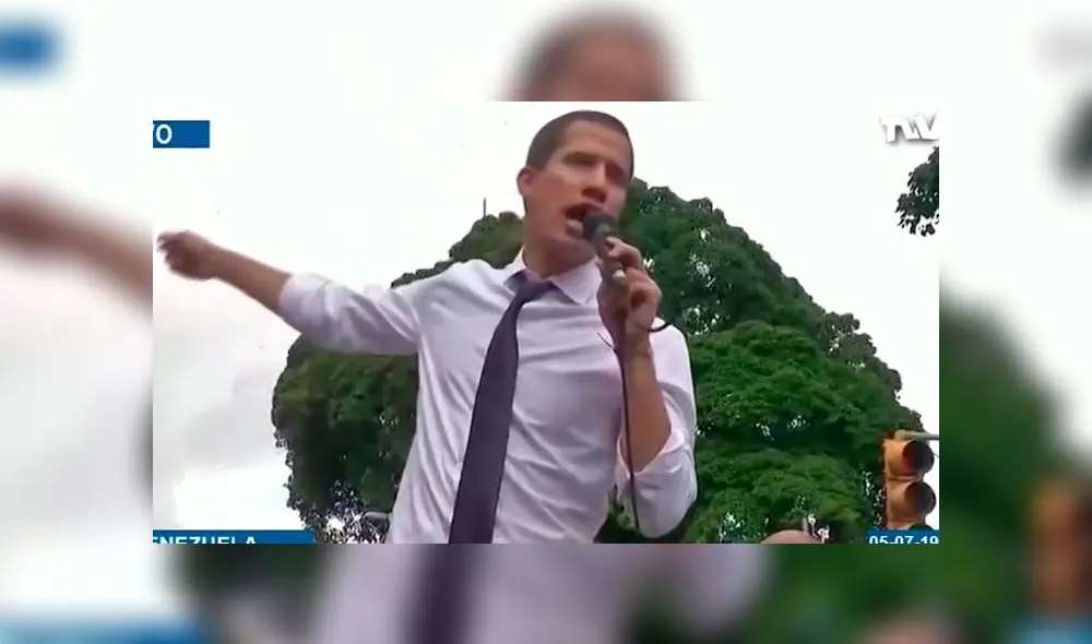 Juan Guaidó liderando las protestas por el Día de la Independencia. Captura de video/TV Venezuela. Juan Guaidó liderando las protestas por el Día de la Independencia. Captura de video/TV Venezuela.