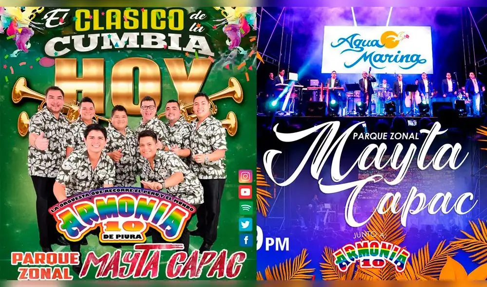 Agua Marina y Armonía 10 se ‘enfrentarán’ en “El Clásico de la Cumbia”