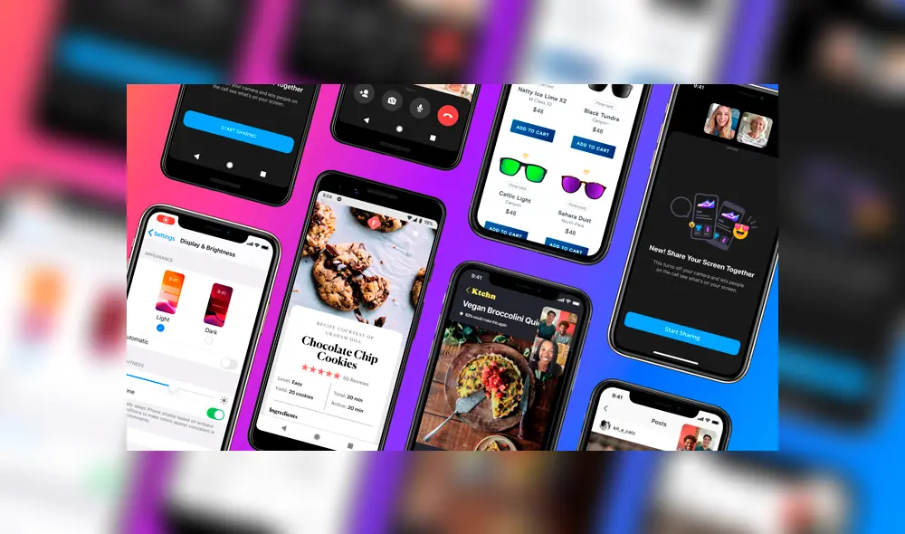 Puedes compartir pantalla en videollamadas con hasta 16 integrantes. Foto: Messenger News.