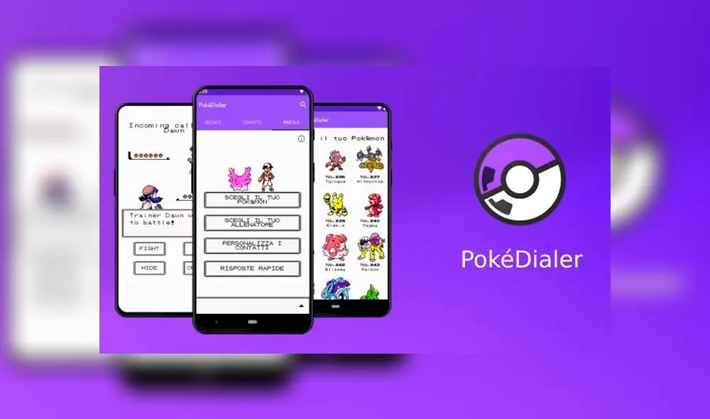 Los usuarios podrán convertir a sus contactos en cualquiera de los 251 pokémon que trae la app pokédialer.