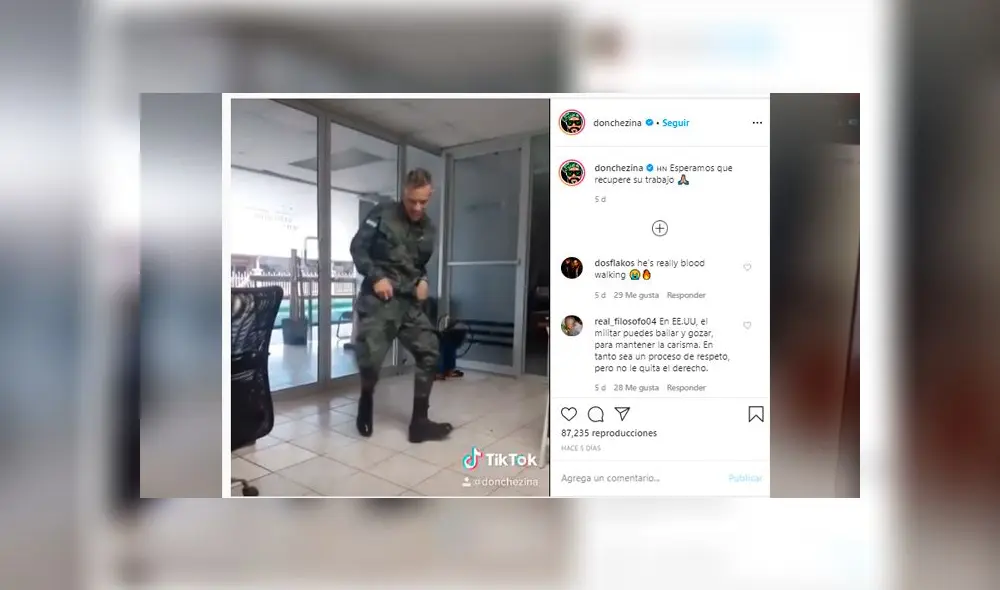 Desliza las imágenes para ver el peculiar baile que hizo un militar hondureño y por el cual fue expulsado del ejército. Foto: Don Chezina