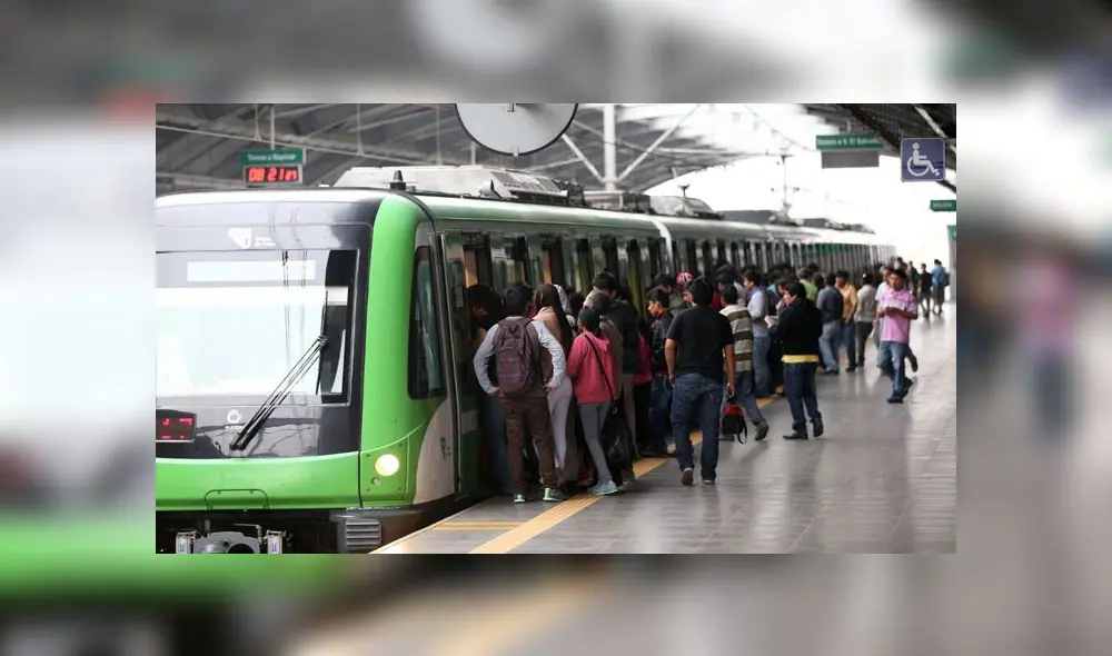 Línea 1 advirtió que algunos pasajeros se quedarían sin viajar porque os trenes deben reducir su aforo como parte del distanciamiento social. (Foto: Andina)