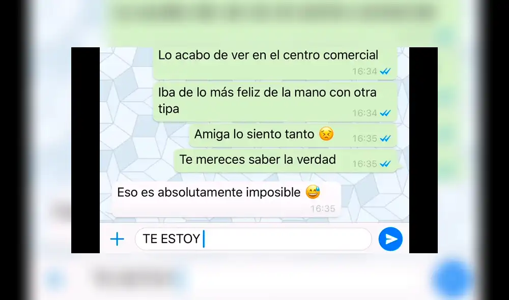 WhatsApp: Intentó advertir a su amiga de la infidelidad de su novio y terminó en ridículo [VIDEO]