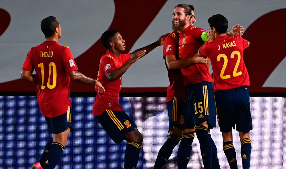 España visita a Ucrania este martes por la fecha 4 del grupo D de la UEFA Nations League. Foto: AFP