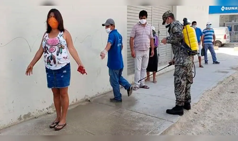 Mercado Moshoqueque y alrededores son desinfectados.