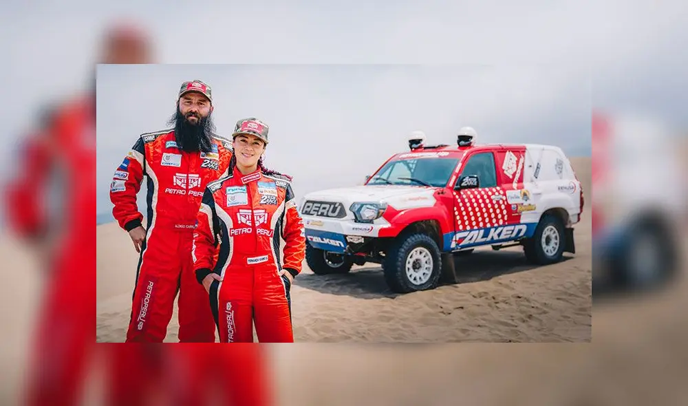 Los peruanos Alonso Carrillo y Fernanda Kanno corren el Dakar 2020 en la categoría autos. Foto: De 0 al Dakar