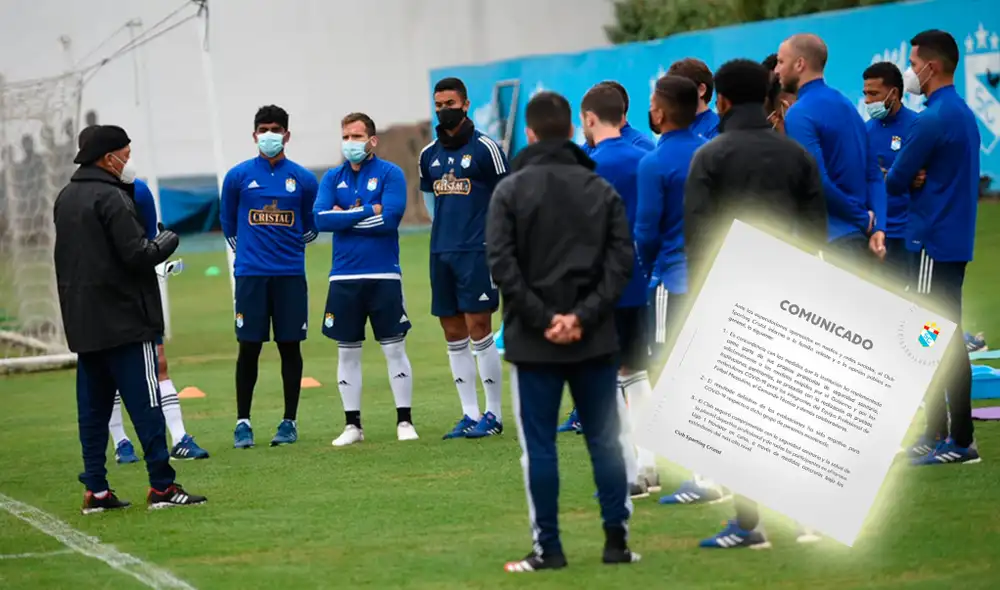 Sporting Cristal presentó comunicado sobre casos negativos de coronavirus en su plantel. (FOTO: Sporting Cristal/Composición La República).
