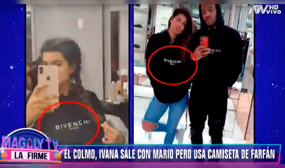 Ivana Yturbe sale con Mario Irivarren llevando prenda de Farfán 