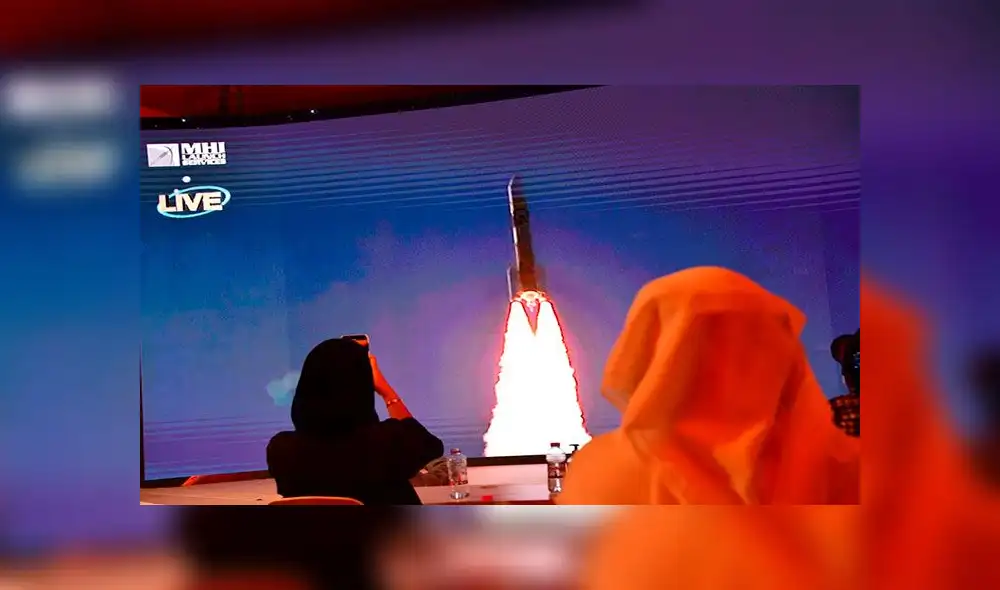 El lanzamiento de "Esperanza" este domingo 19 de julio. Foto: AFP