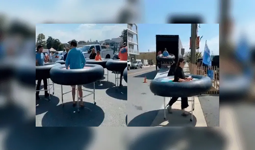 Las mesas están diseñadas para evitar la cercanía entre comensales. Fuente: Facebook. Las mesas están diseñadas para evitar la cercanía entre comensales. Fuente: Facebook.