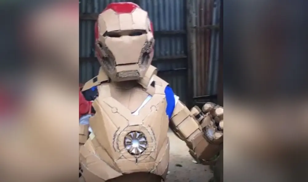 Desliza las imágenes para ver más sobre la gran creatividad de este niño para crear grandes piezas usando solo trozos de cartón. Foto: captura BBC