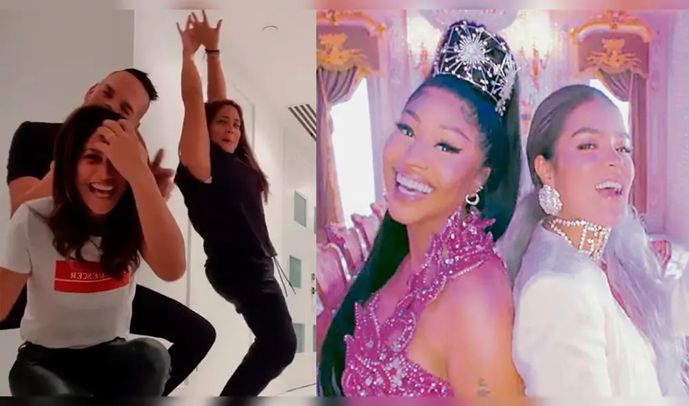 María Pía Copello, Katia Palma y Peter Fajardo bailan al ritmo de "Tusa"