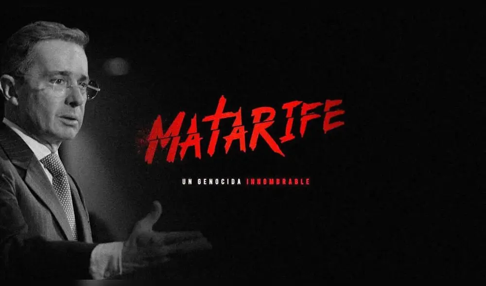 "Matarifeː Un genocida innombrable" es una serie que retrata los presuntos actos criminales del expresidente de Colombia, Álvaro Uribe Vélez. Foto: difusión.