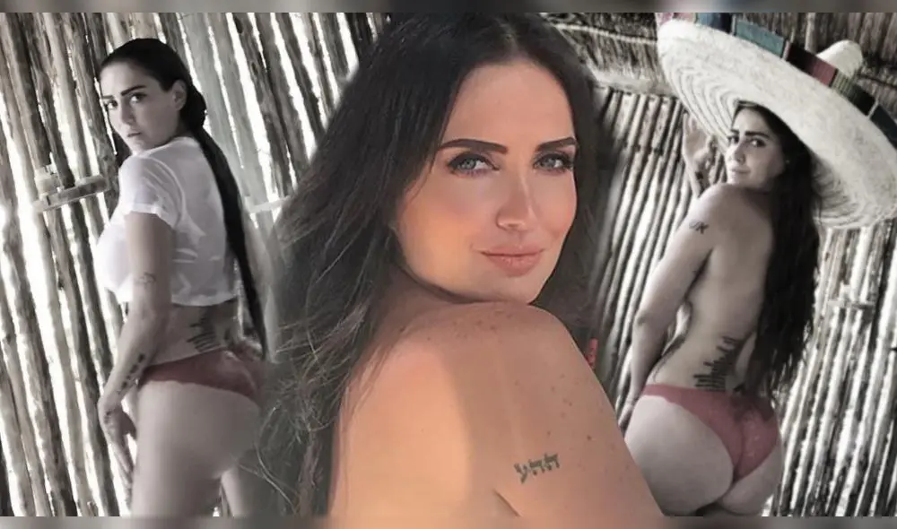 Celia Lora hace desnudo en la playa. Fuente: Instagram