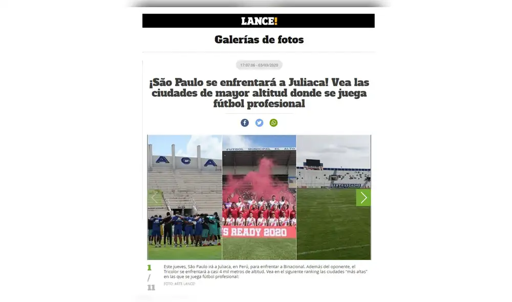 El estadio Guillermo Briceño Rosamedina se encuentra a 3 825 metros sobre el nivel del mar.