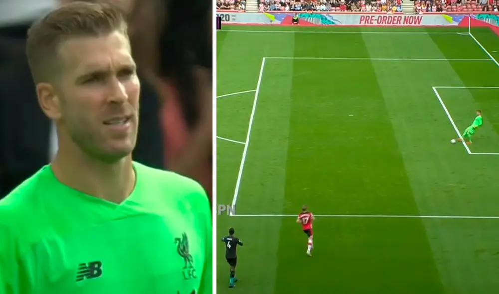 El portero del Liverpool cometió insólito error que casi le cuesta la victoria ante el Southhampton por la Premier League.