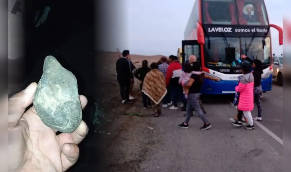 Arequipa. pasajeros varados en Chala y daños a una camioneta de serenos. Foto composición LR