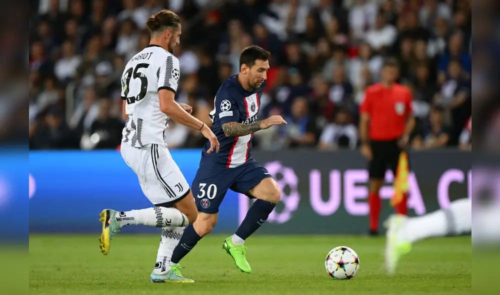 Messi fue titular en el partido de ida ante Juventus en el Parque de los Príncipes. Foto: AFP