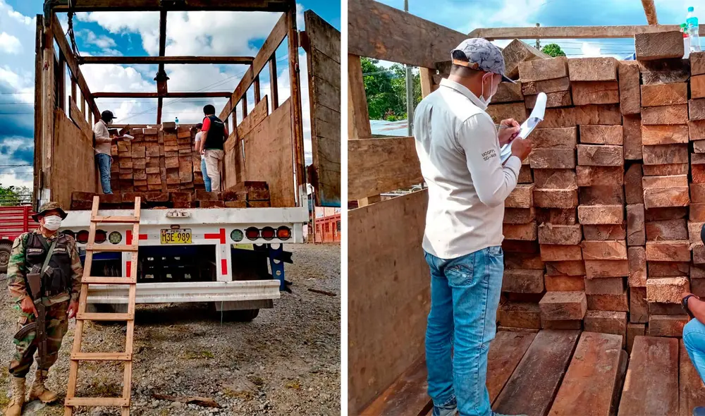 Fiscalía Ambienta constató producto maderable que carecía de documentación. Foto: Ministerio Público Fiscalía Ambienta constató producto maderable que carecía de documentación. Foto: Ministerio Público