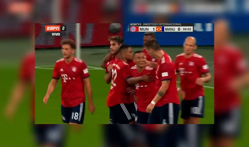 Bayern Múnich vs Manchester United: Javi Martínez anota el 1-0 del partido [VIDEO]