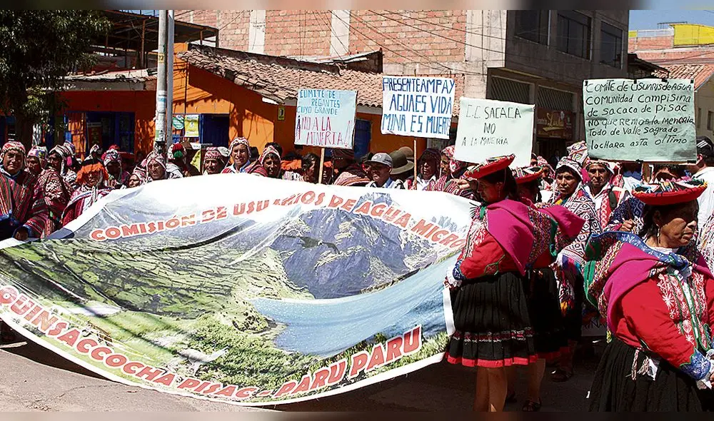 Protesta. Pobladores piden anulación de concesión.